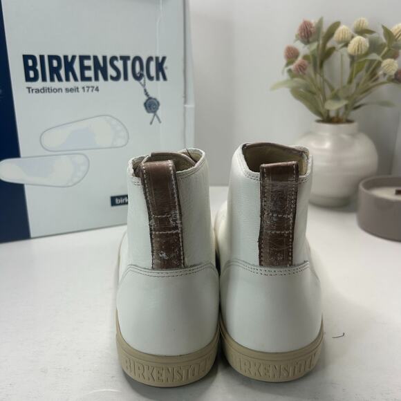 Birkenstock Bartlett Goat Leather High Top Shoes White 0450421 Men 11/EU 44 NWB - Picture 4 of 10